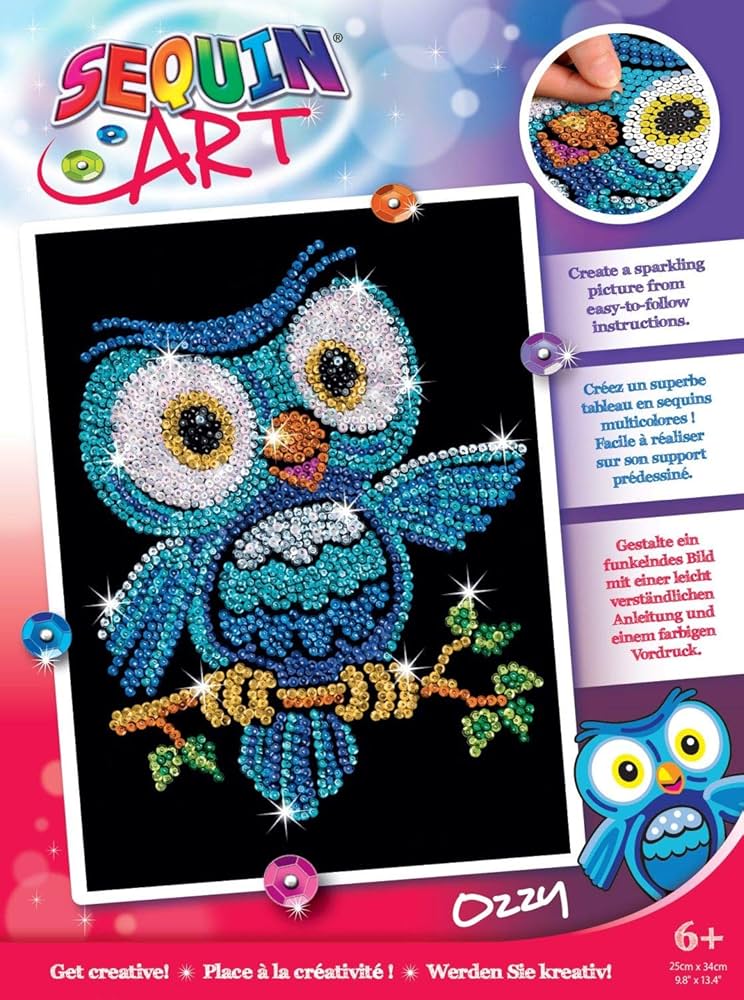 Amazon.com: Sequin Art Red, Owl, Sparkling Arts and Crafts